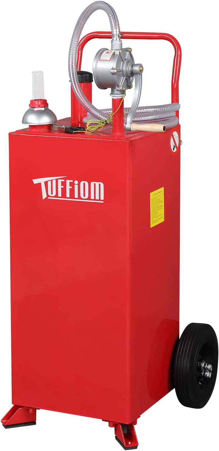 30 Gal Gas Caddy Fuel Transfer Tank Gasoline Diesel Can