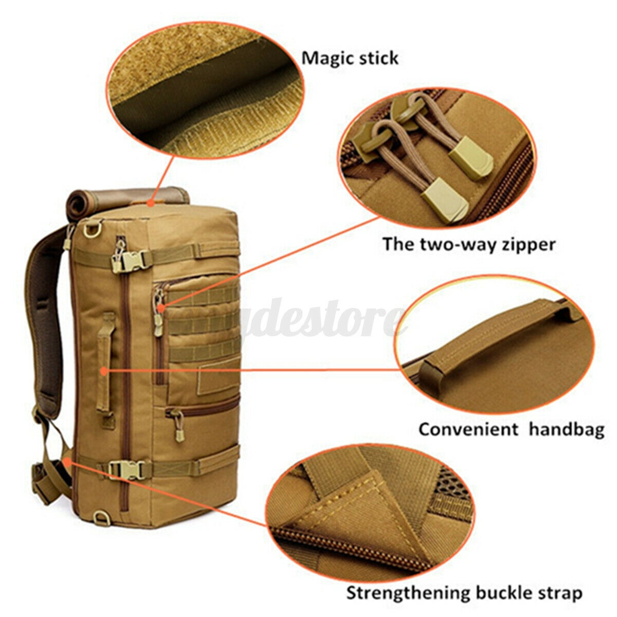 50L Outdoor Military Tactical Backpack Sport Camping Travel