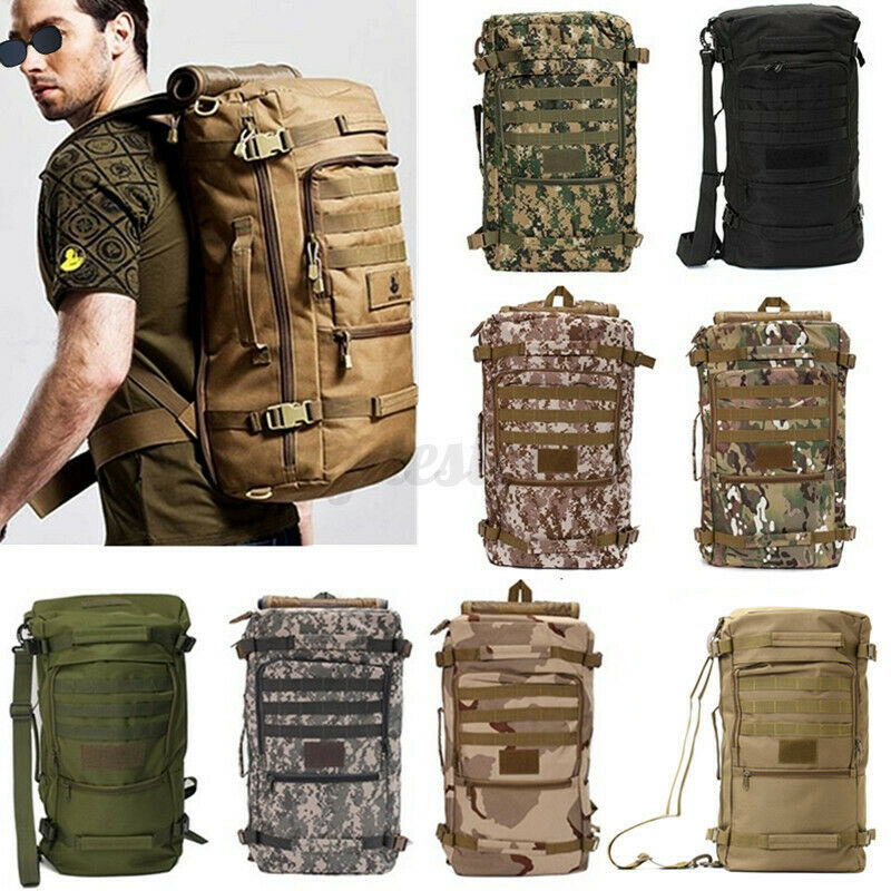 50L Outdoor Military Tactical Backpack Sport Camping Travel