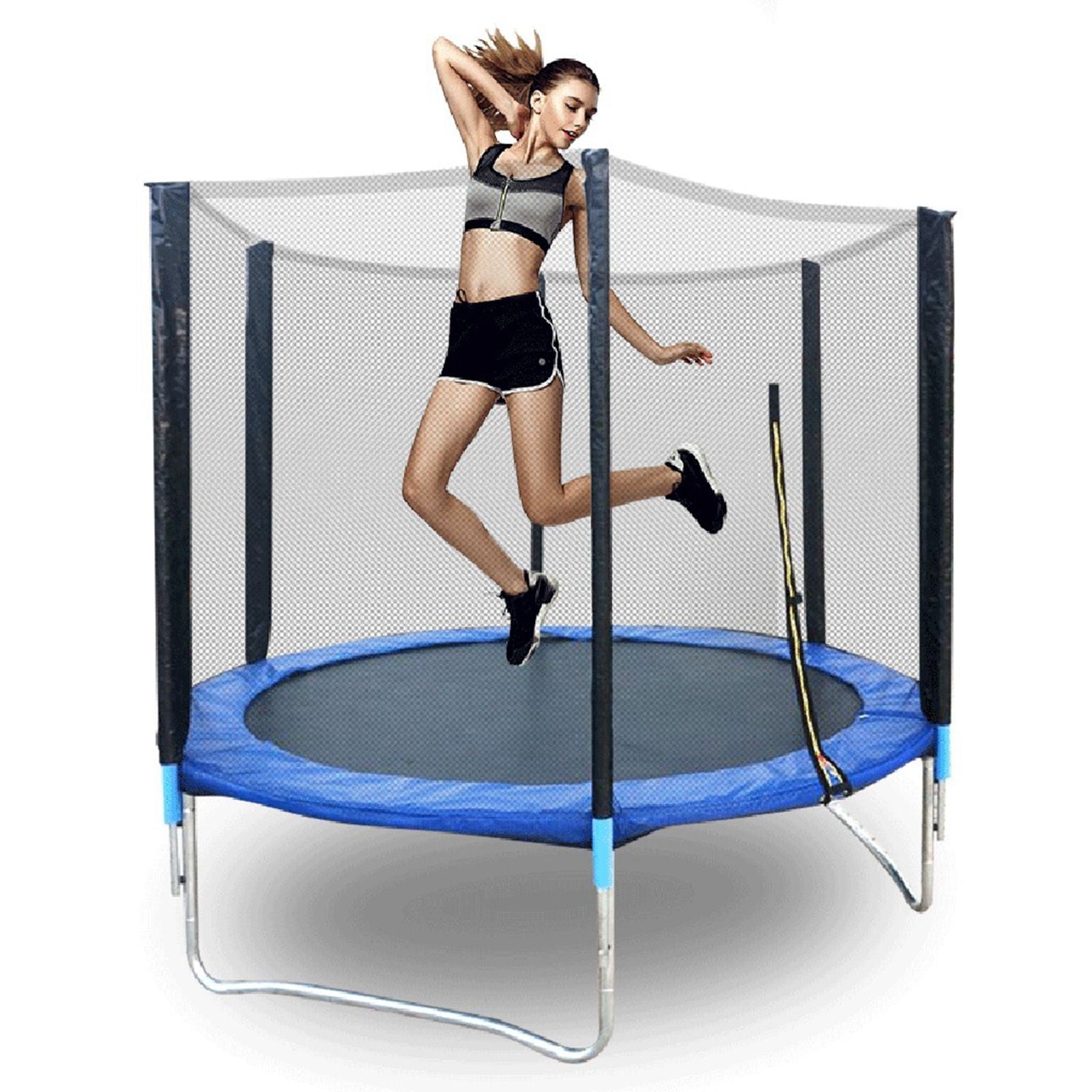 72 Kids Trampoline With Enclosure Net Jumping Mat And Spring