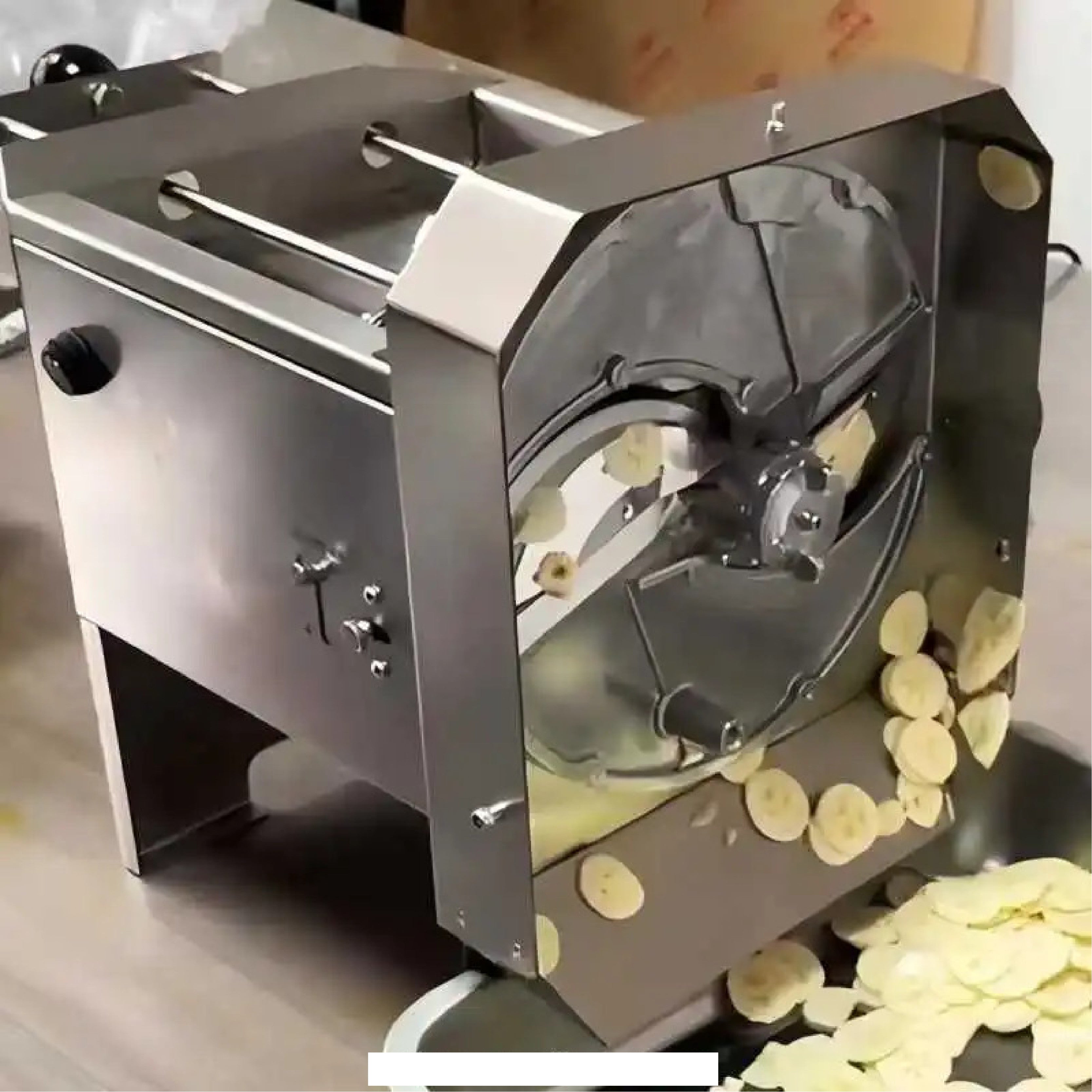 Electric Food & Vegetable Chip Cutter – Slice Bananas, Potatoes, Plantains & More