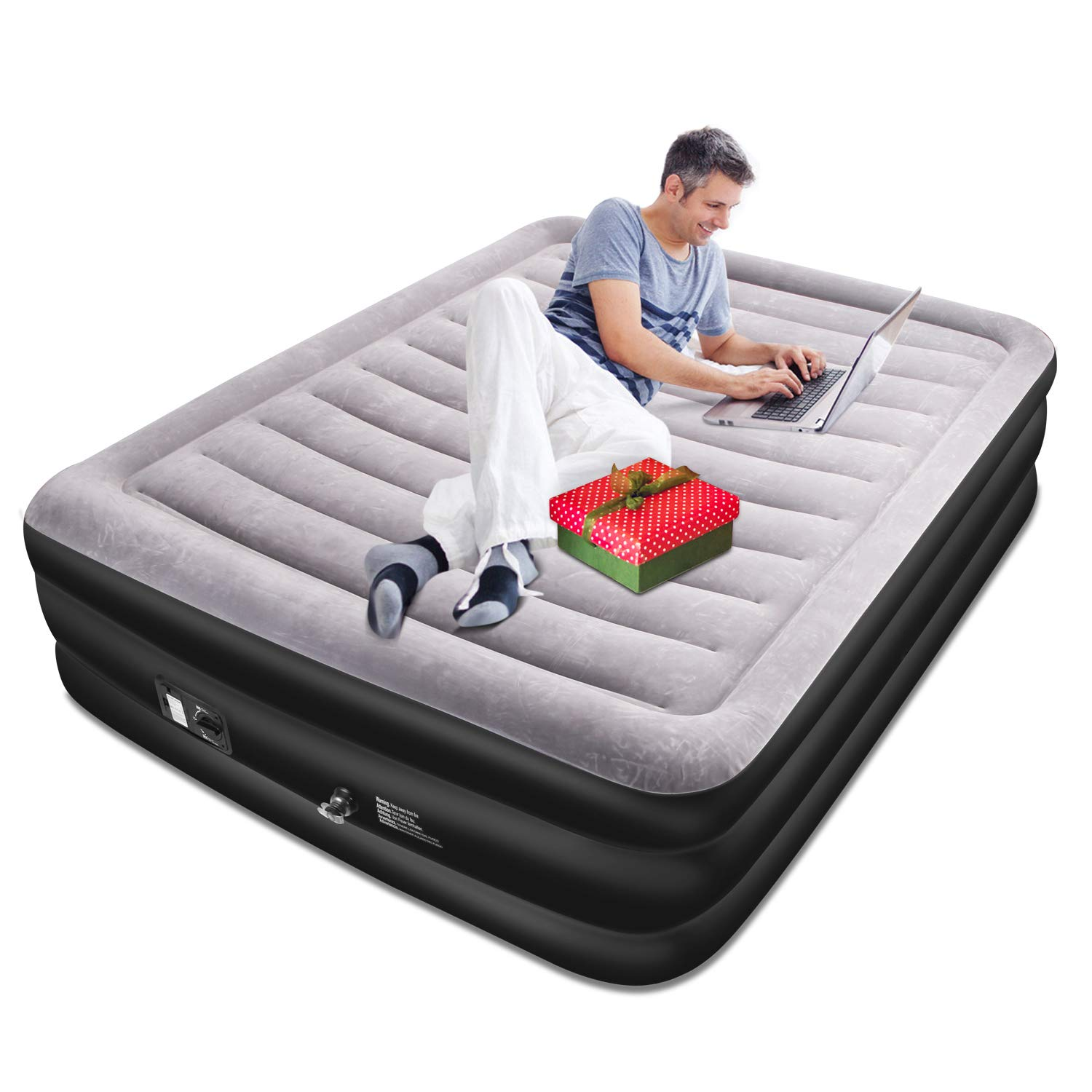 Air Mattress Queen Size Inflatable Bed with Built-in