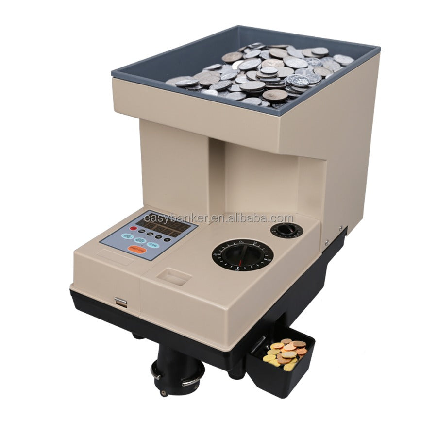 Automatic Coin Counter High Speed Sorting Machine Clear Led