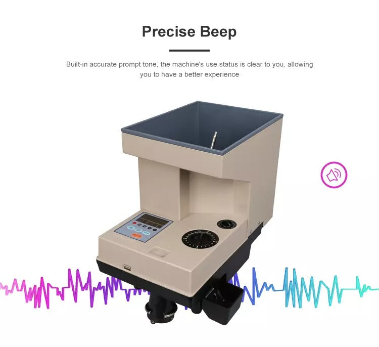 Automatic Coin Counter High Speed Sorting Machine Clear Led