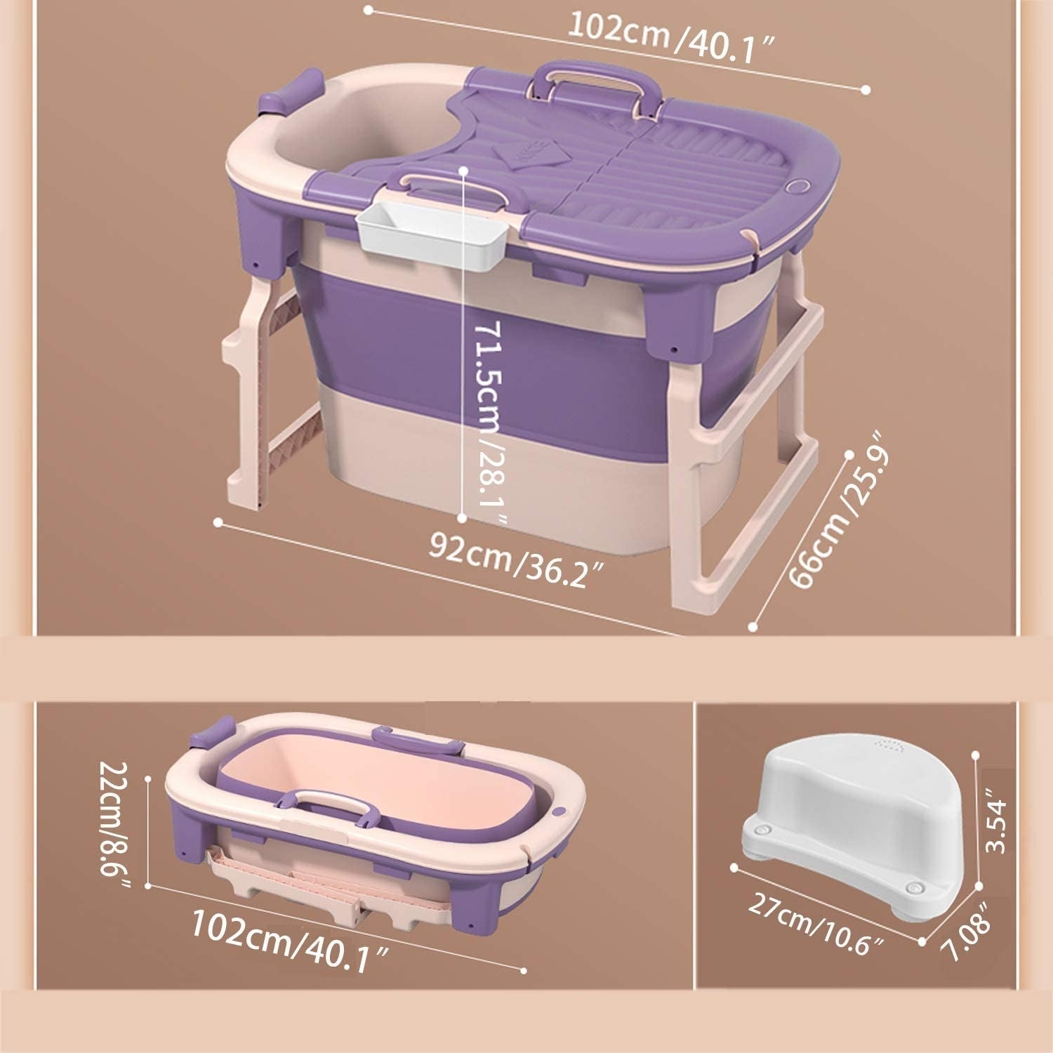 Baby Bath tub Large Portable Folding Collapsible Baby