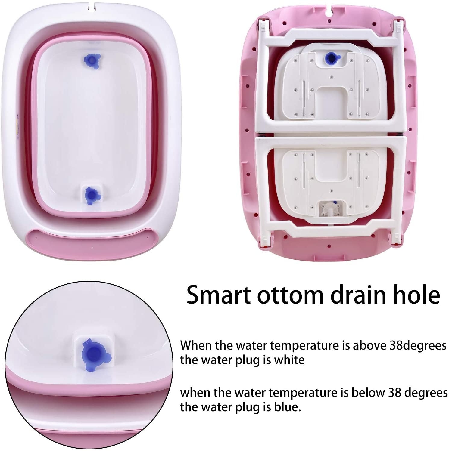 Baby Bath tub Large Portable Folding Collapsible Baby
