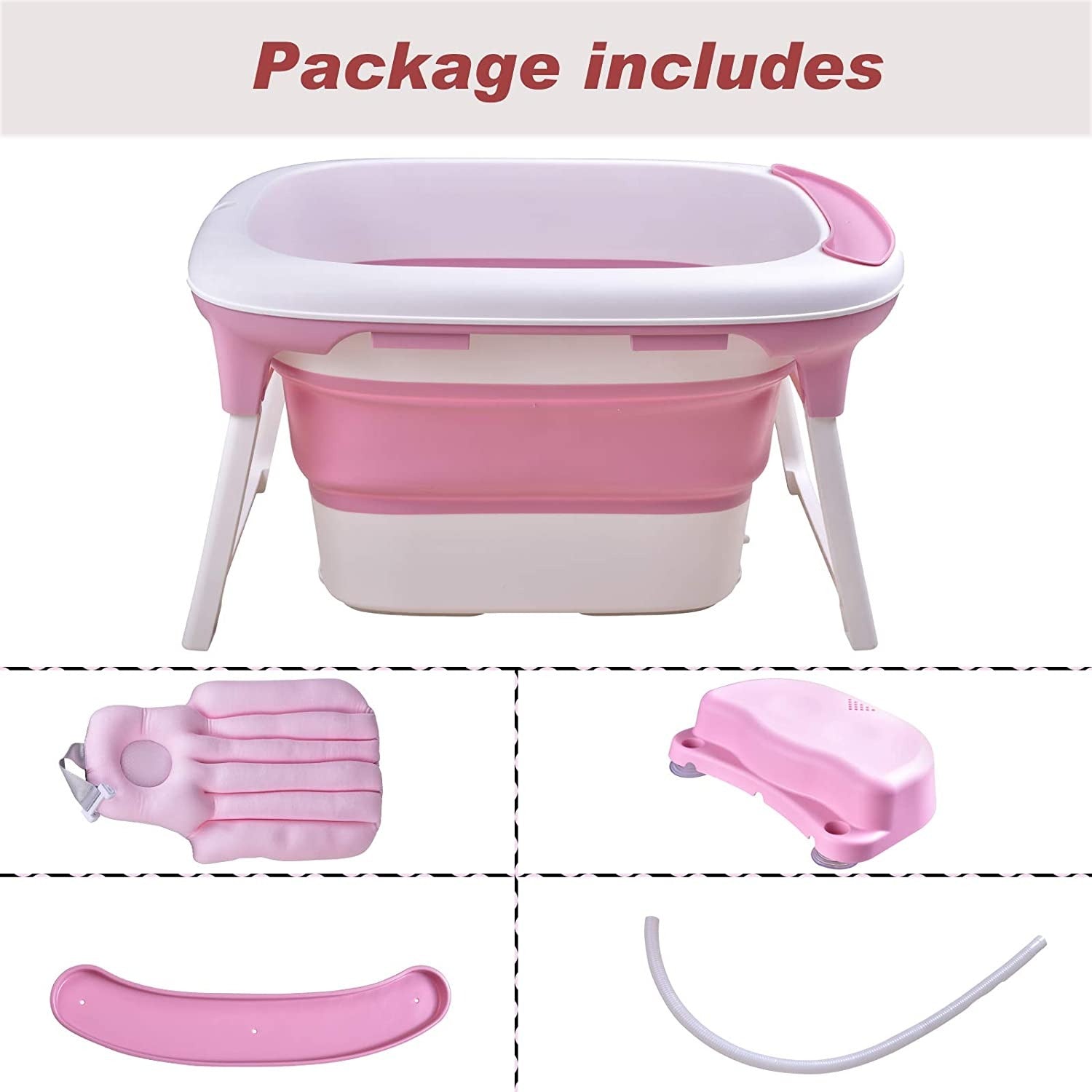 Baby Bath tub Large Portable Folding Collapsible Baby