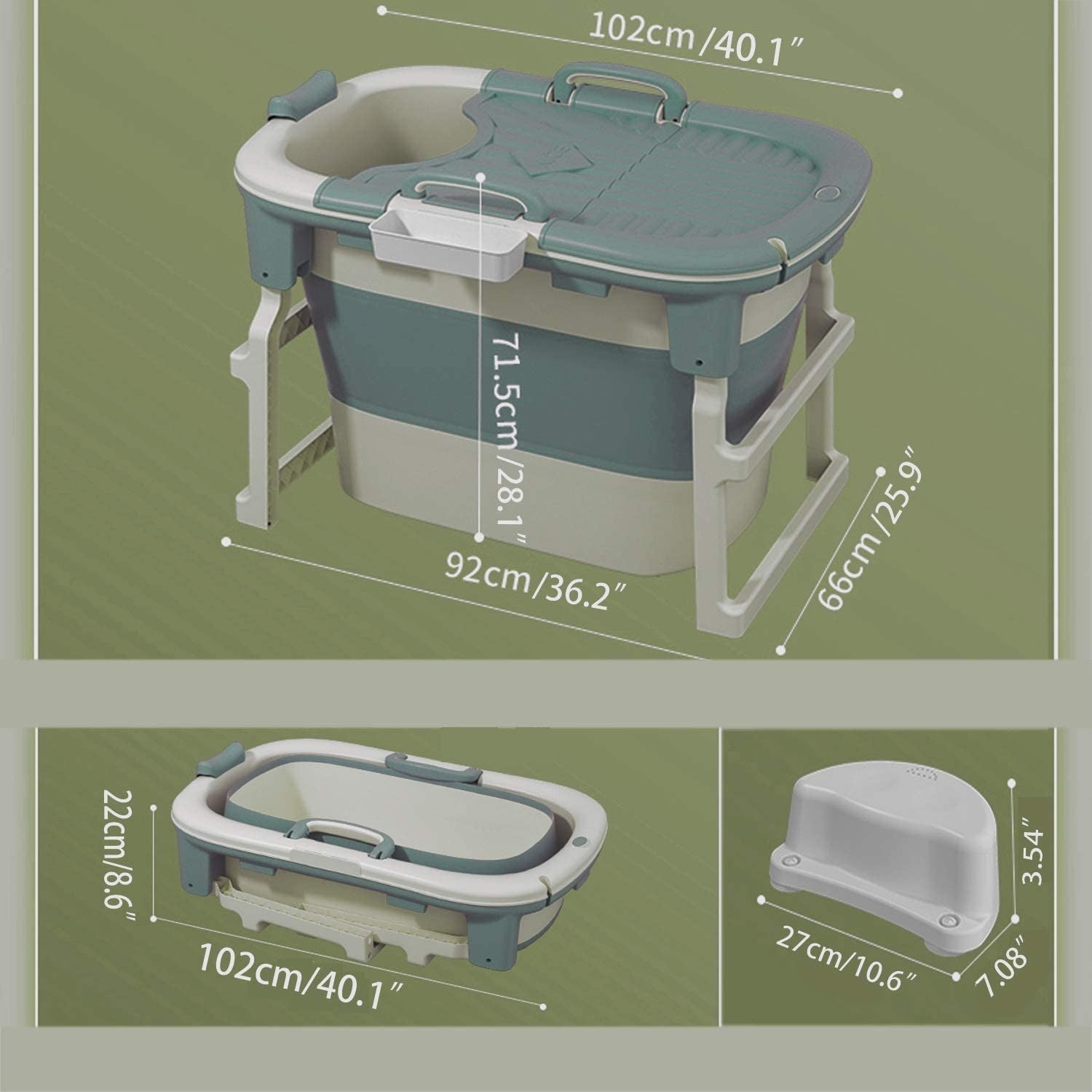 Baby Bath tub Large Portable Folding Collapsible Baby
