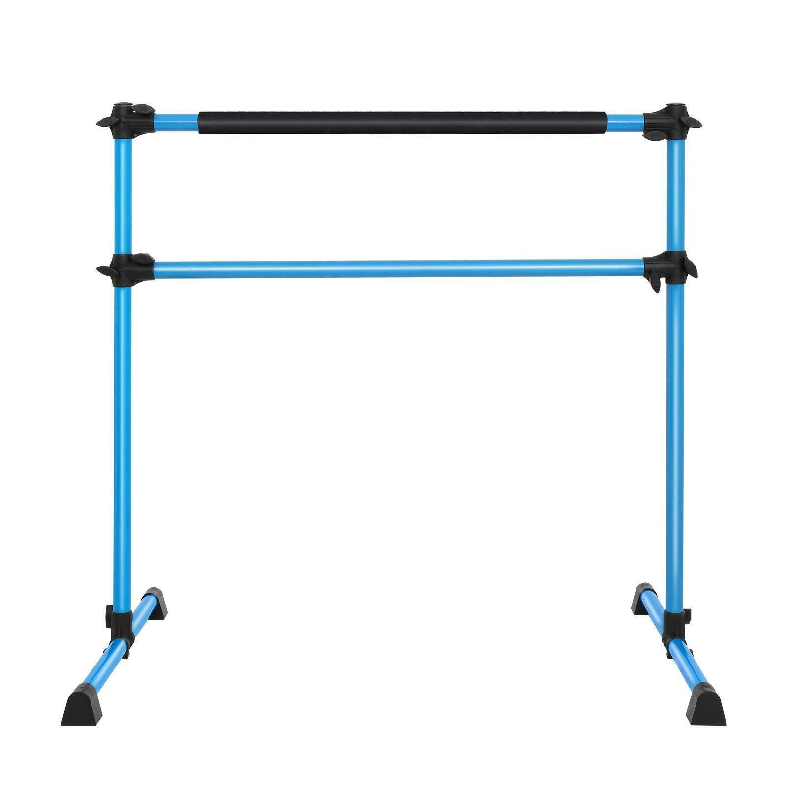 Ballet Barre Blue 4ft Portable Double Freestanding Base Home