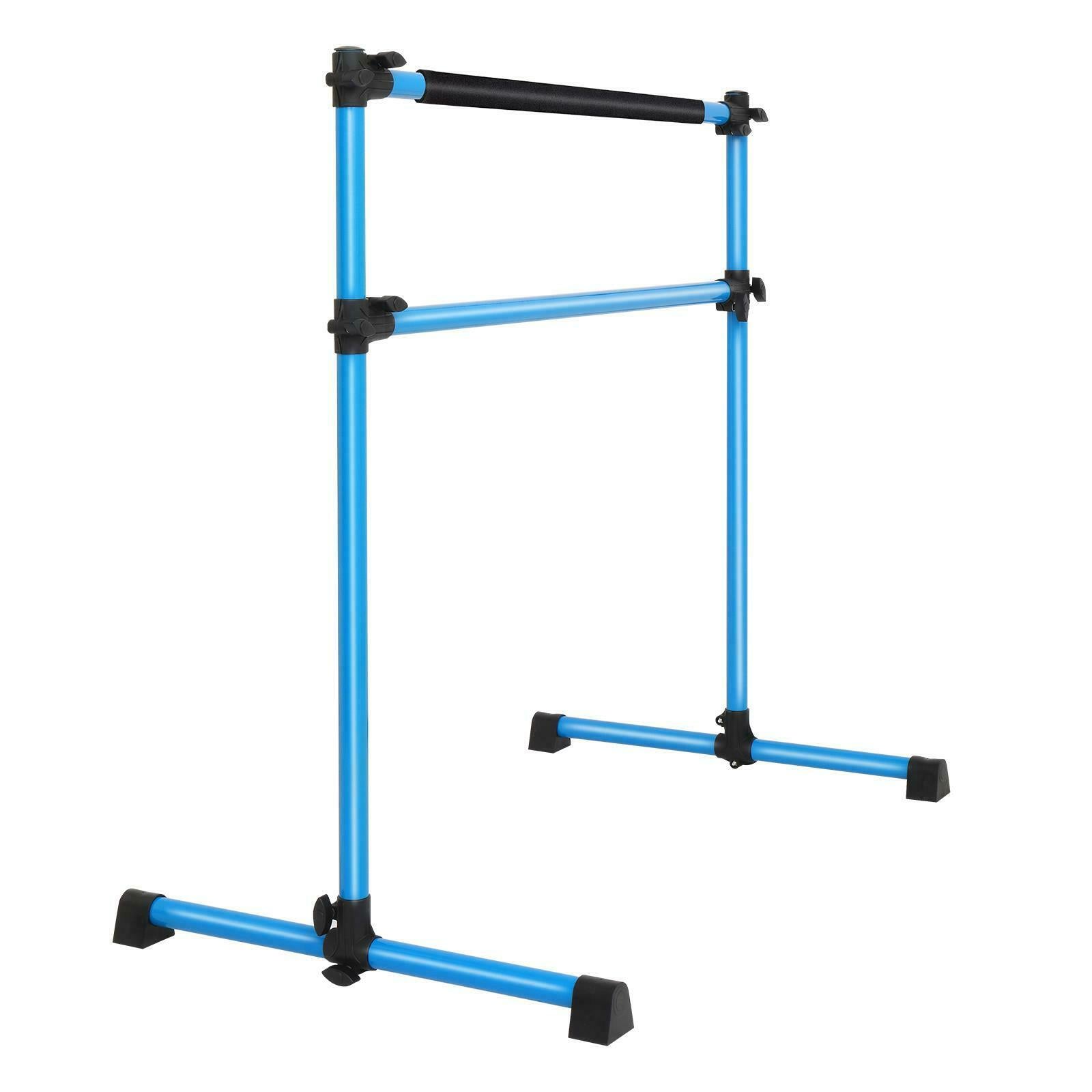 Ballet Barre Blue 4ft Portable Double Freestanding Base Home