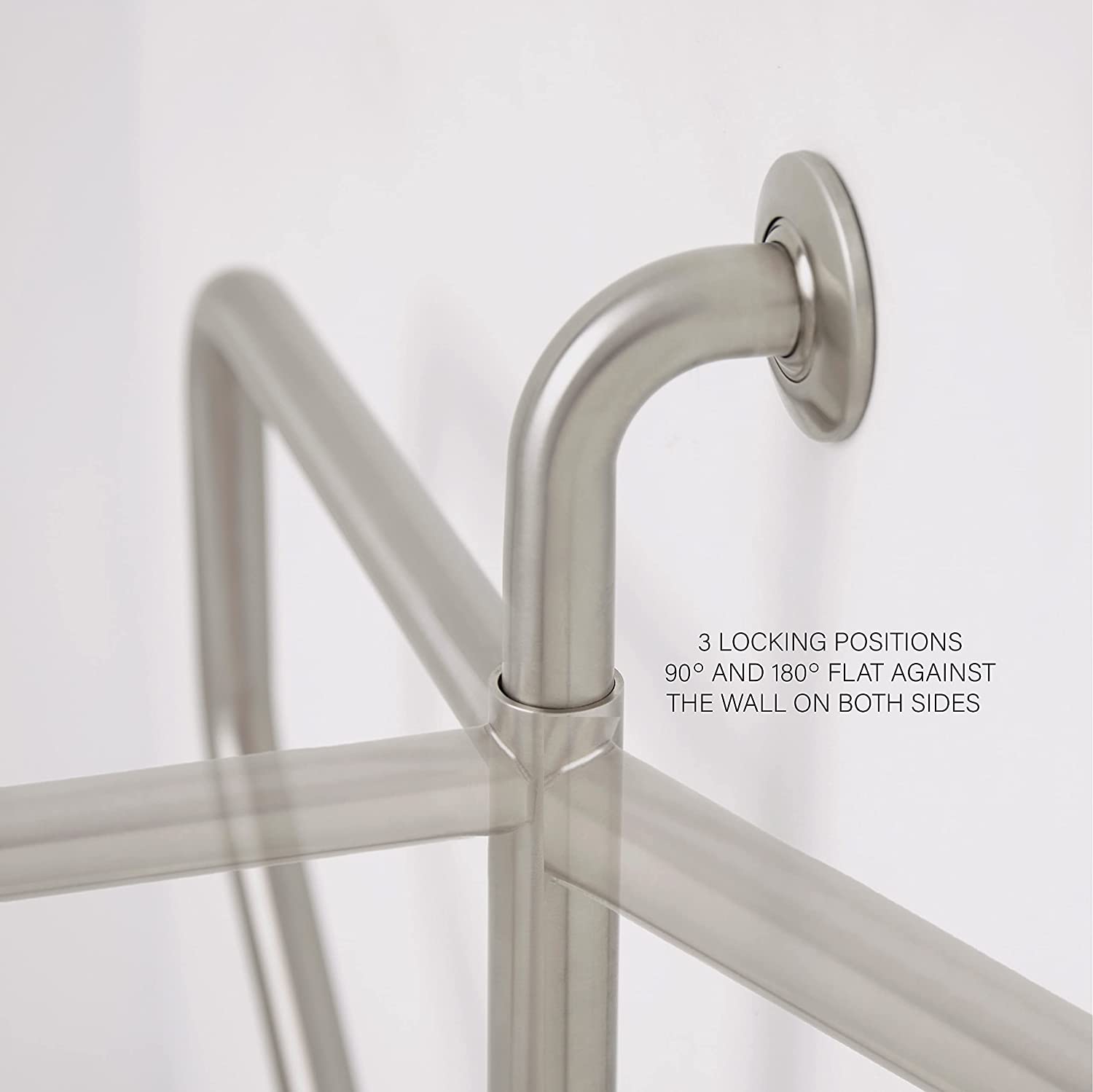 Bathroom Grab Bar Wall to Floor Swing Away Grab Bar
