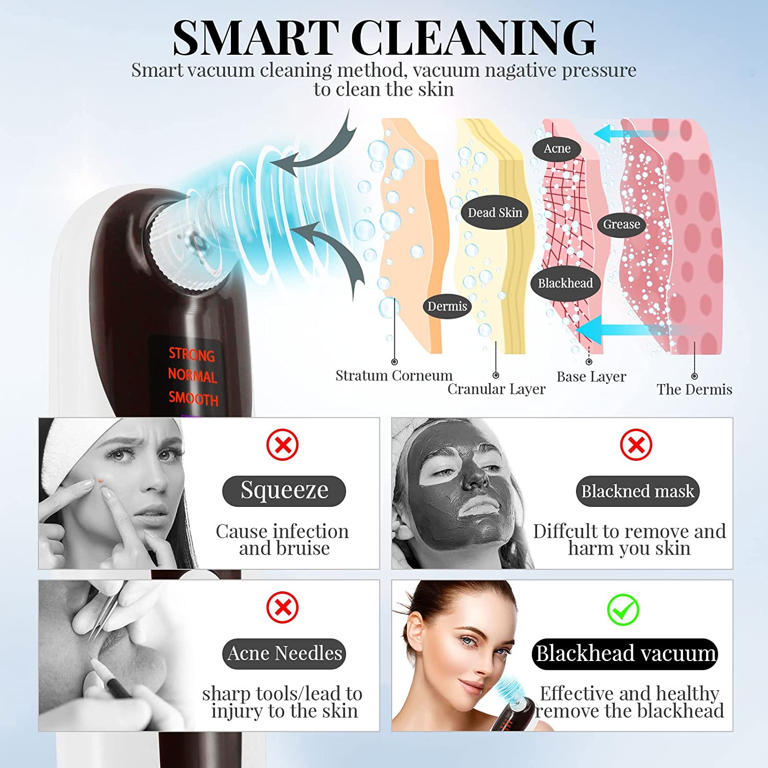 Blackhead Remover Pore Vacuum with Camera with Kit Suction