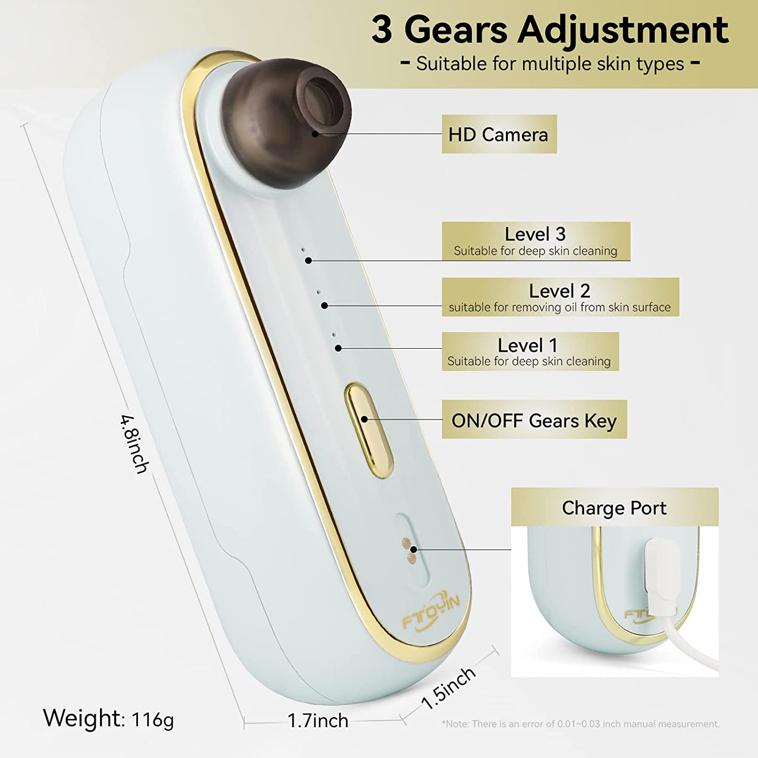 Blackhead Remover Vacuum with Camera Pore Camera for Face
