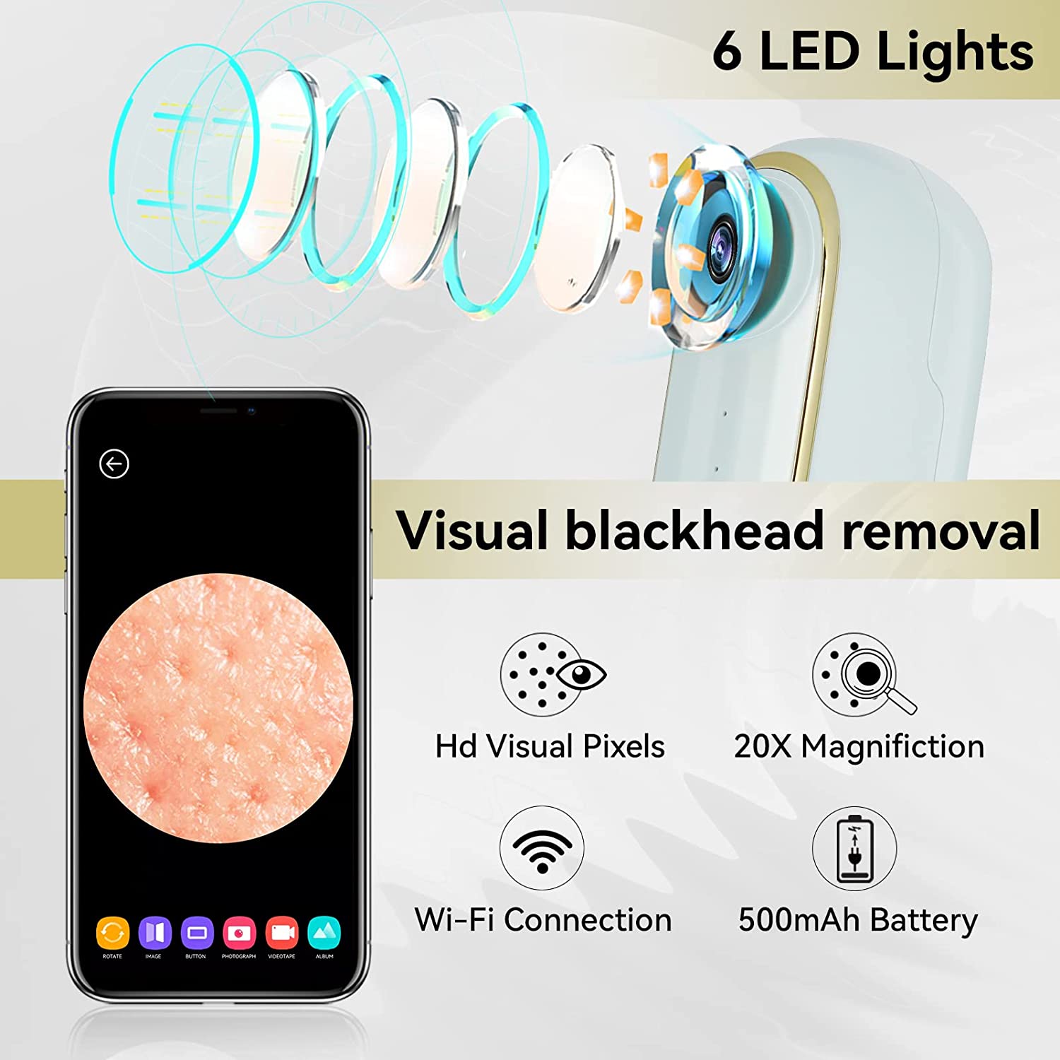 Blackhead Remover Vacuum with Camera Pore Camera for Face