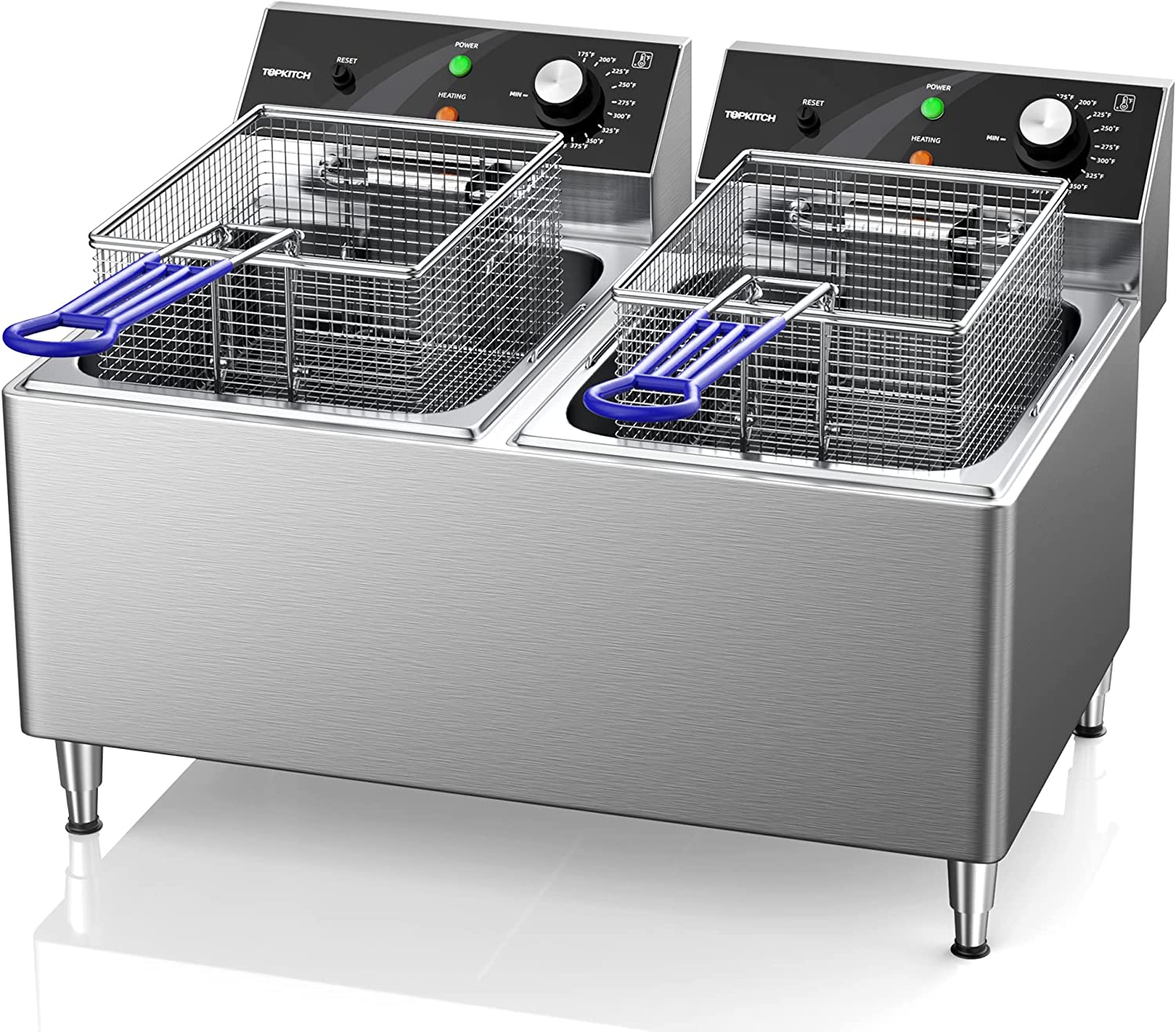 Commercial Deep Fryer I Dual Tank with Basket Countertop