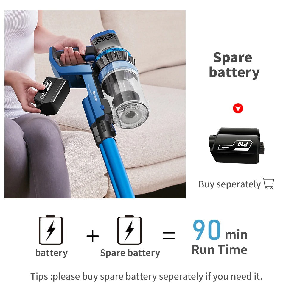 Cordless Vacuum Cleaner 23000Pa Powerful Suction LED Touch