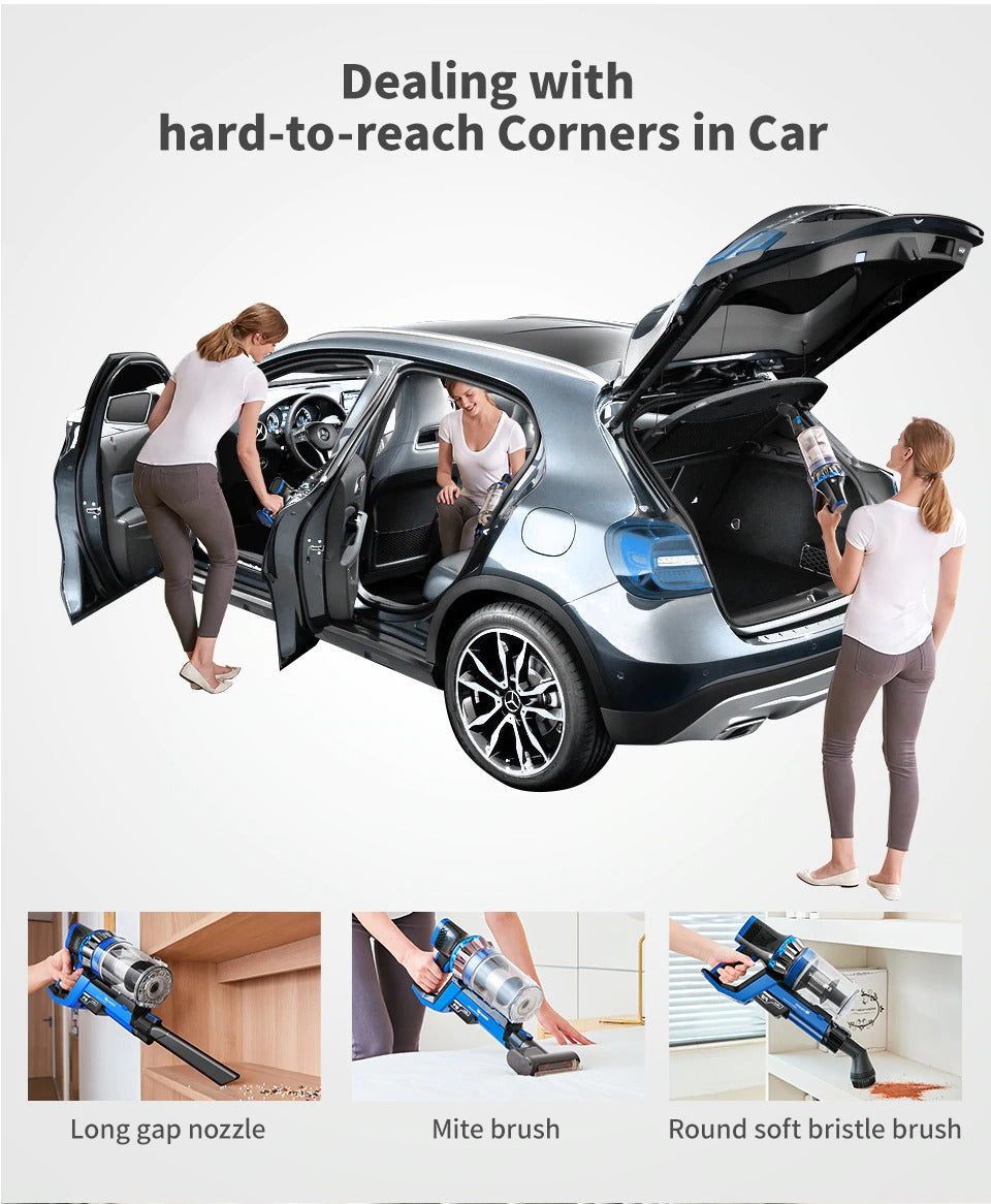 Cordless Vacuum Cleaner 23000Pa Powerful Suction LED Touch