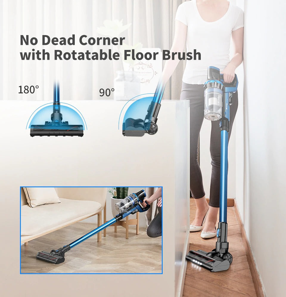 Cordless Vacuum Cleaner 23000Pa Powerful Suction LED Touch