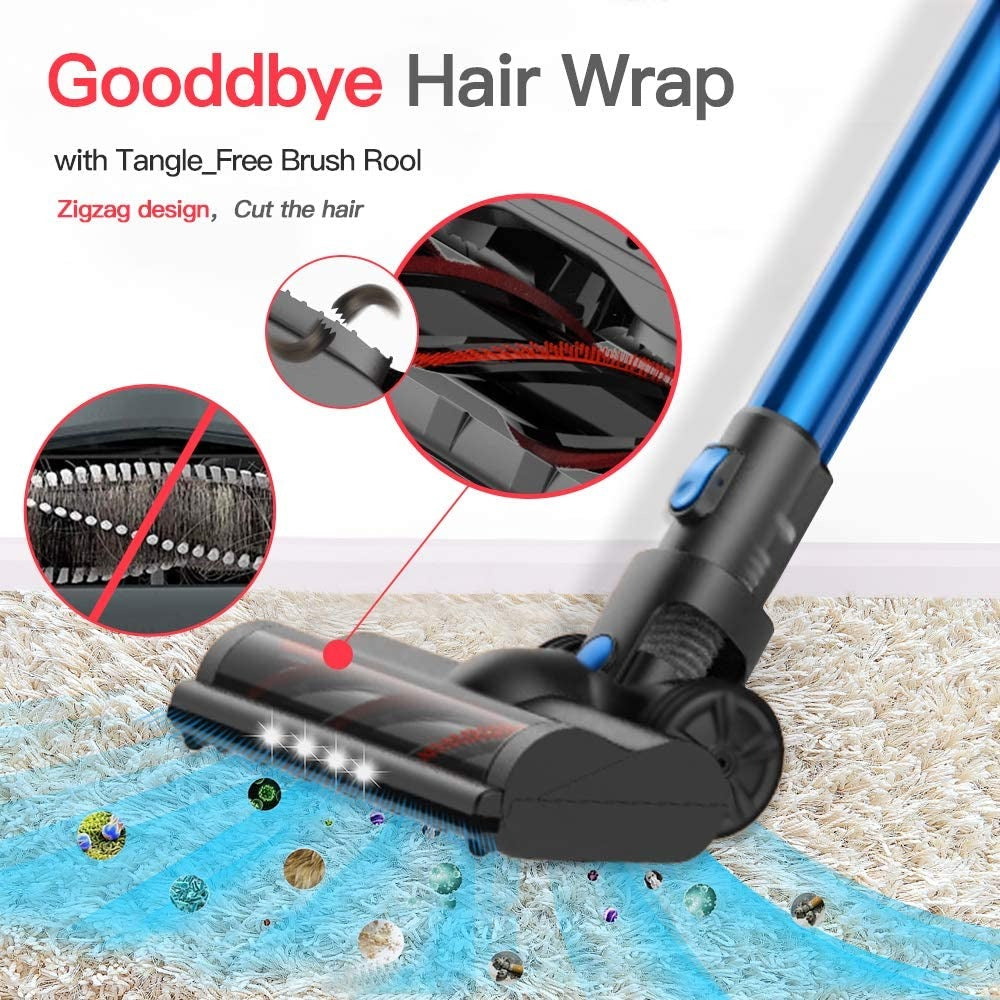 Cordless Vacuum Cleaner 23000Pa Powerful Suction LED Touch