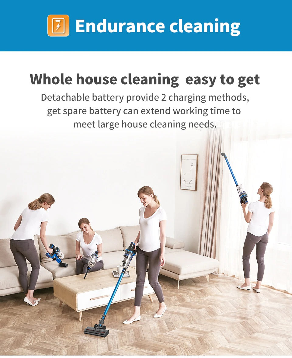 Cordless Vacuum Cleaner 23000Pa Powerful Suction LED Touch