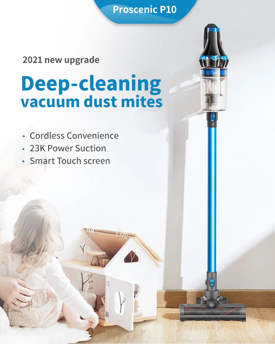 Cordless Vacuum Cleaner 23000Pa Powerful Suction LED Touch