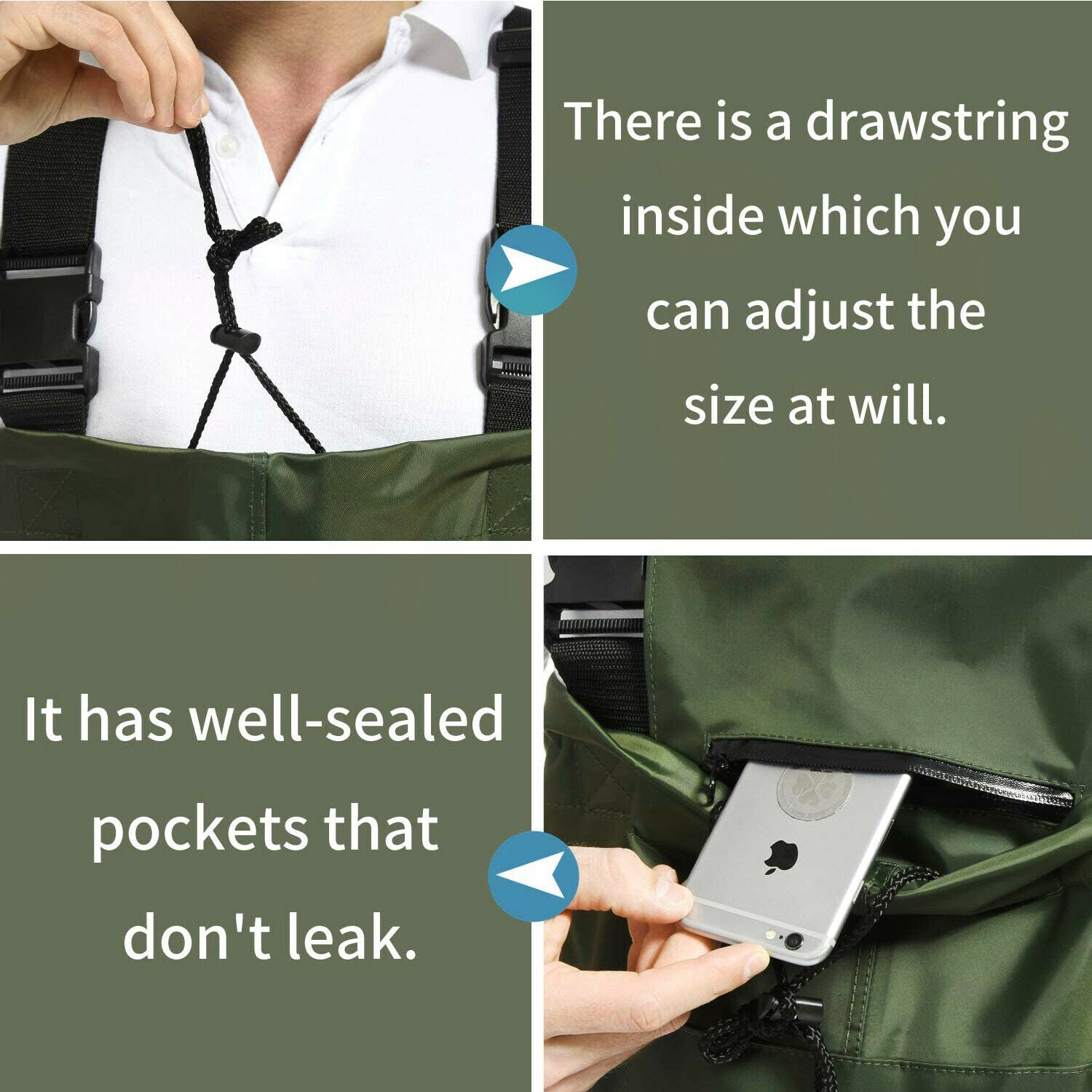 Fishing Wader Waterproof Chest Wader Bootfoot Nylon/PVC