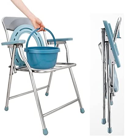 Heavy Duty Folding Medical Bedside Commode with Removable