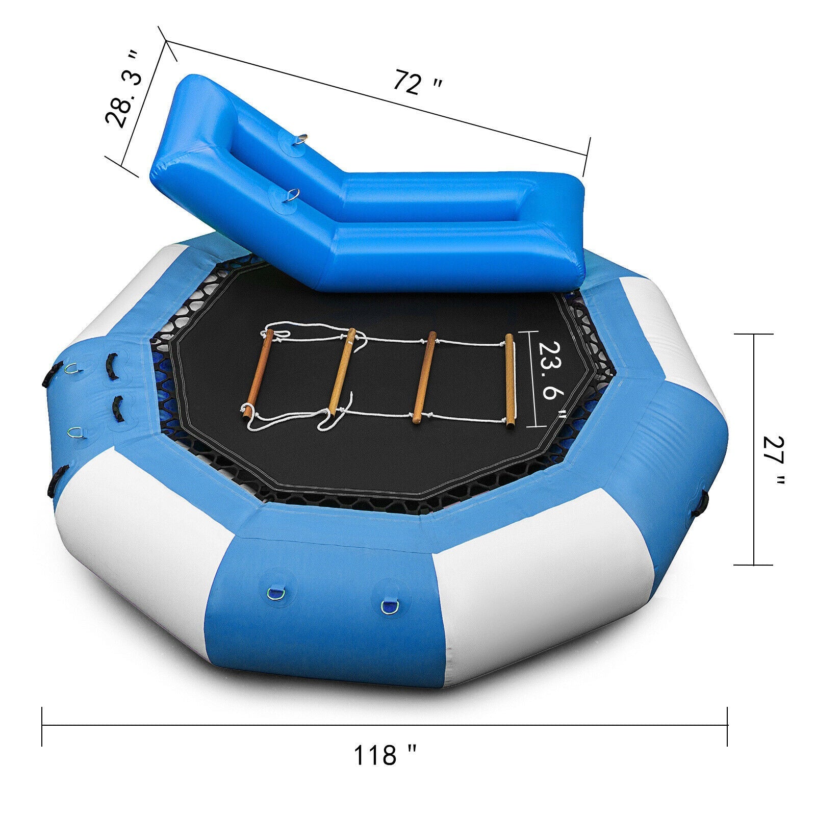 Inflatable Water Trampoline 10Ft Floated Water Bounce