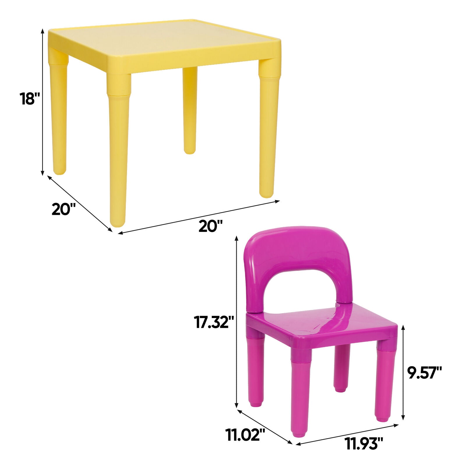Kids Table and Chairs Play Set for 4 kids I Meubon - kids