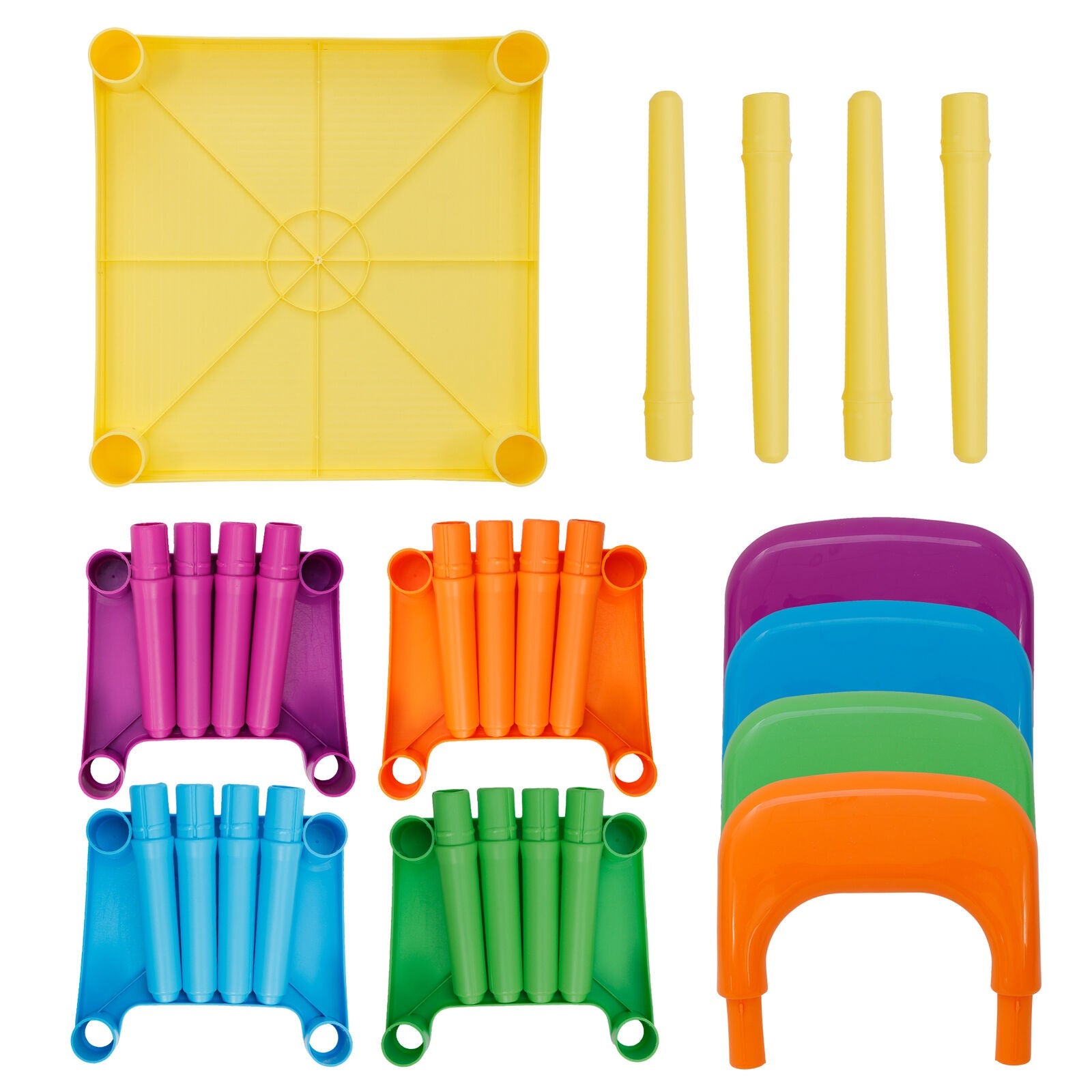 Kids Table and Chairs Play Set for 4 kids I Meubon - kids