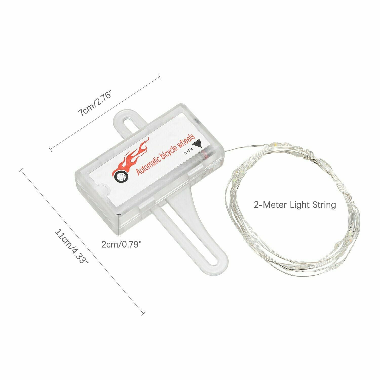 LED Bicycle Bike Cycling Rim String Lights Open & Close