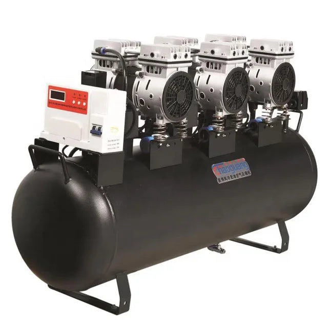 Meubon Silent Medical Oil-Free Dental Air Compressor for 5 Dental Chairs I Model MG512M