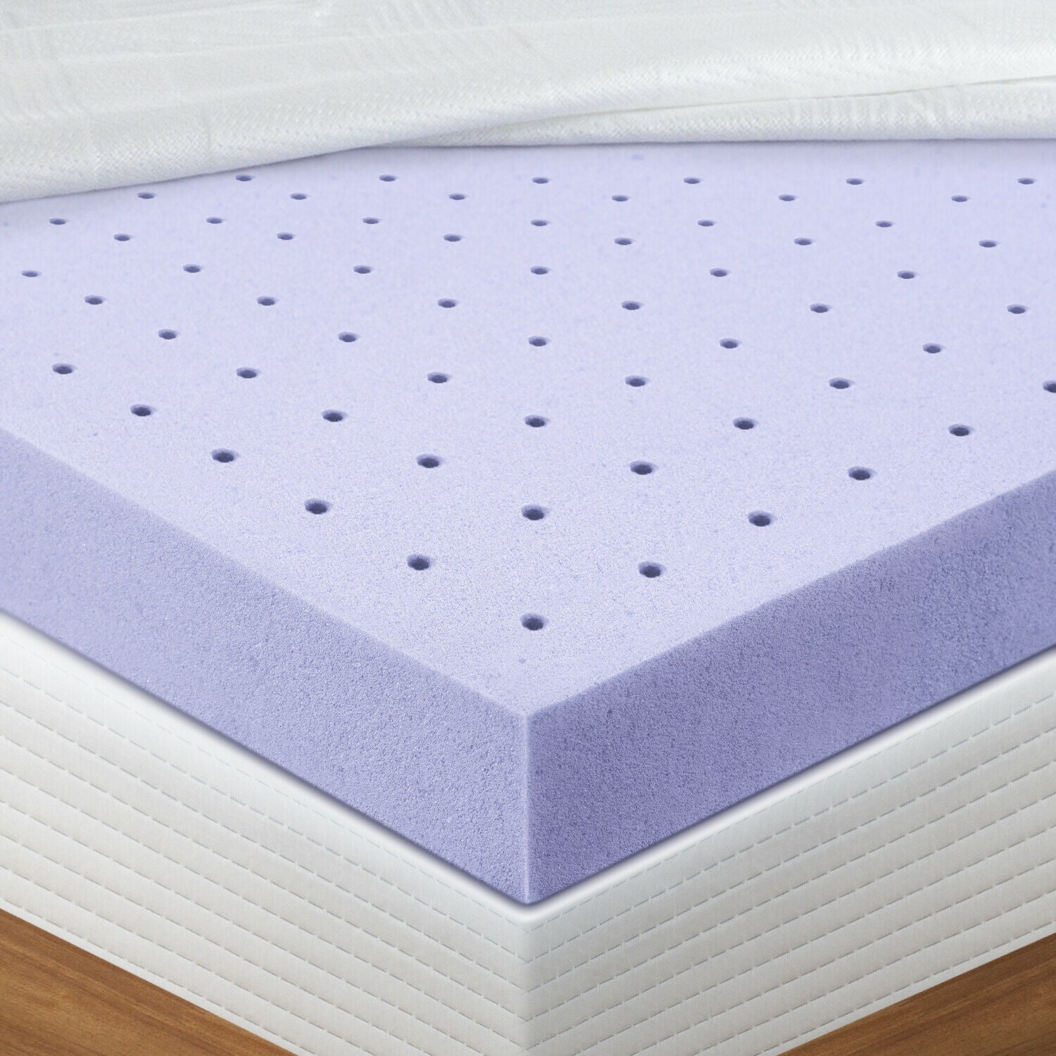 Mattress Topper Memory Foam Lavender CertiPUR-US Certified