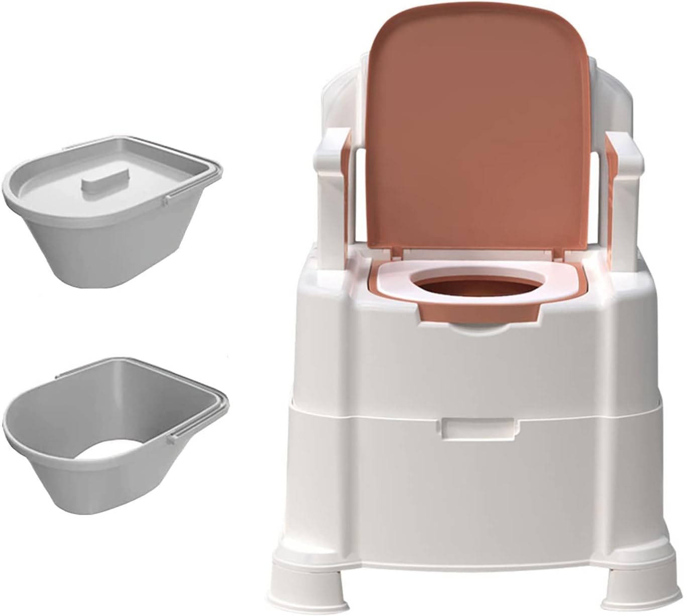 Mobile Bedside Commode- Adult Potty Chair I Portable Toilet