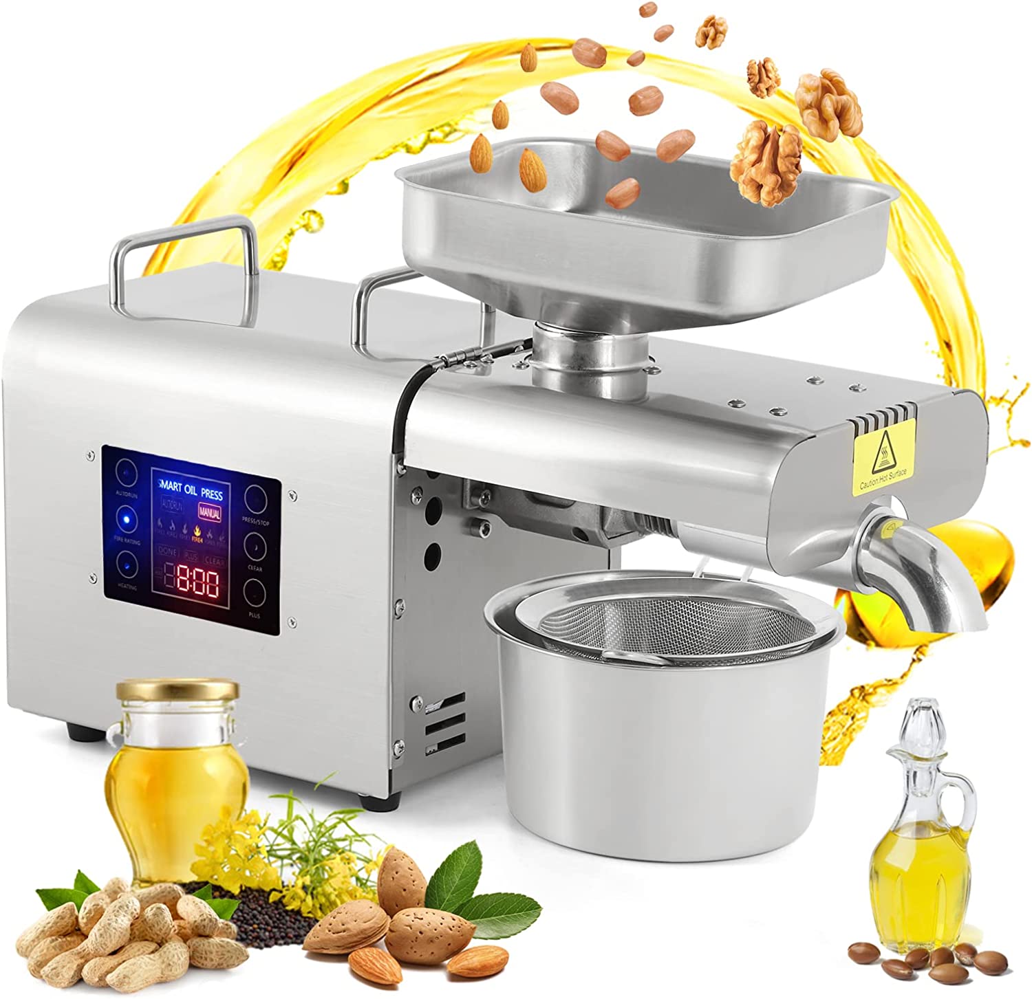 Oil Press Machine Automatic Oil Presser I Cold Hot Press