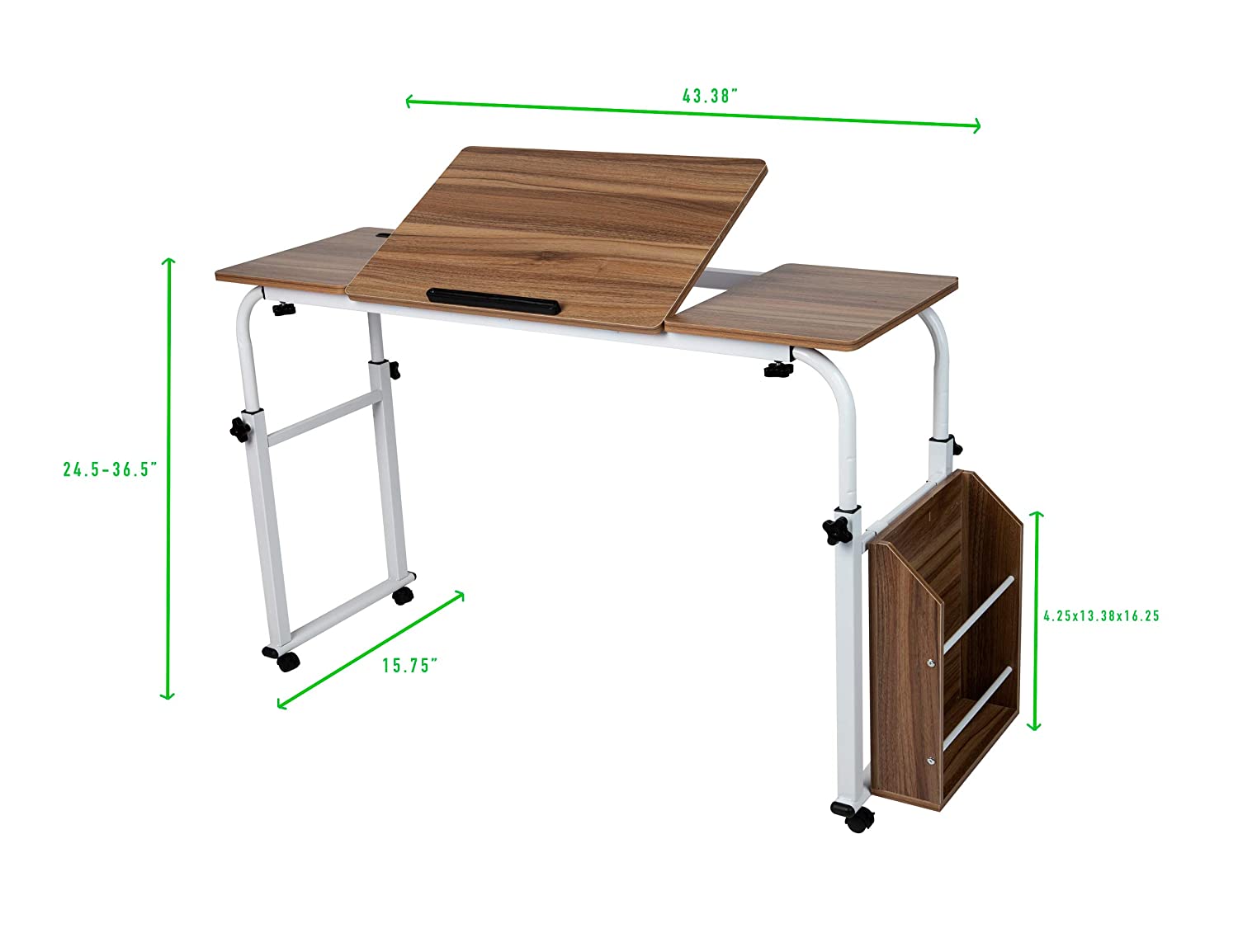 Over Bed Table Adjustable Home-Office-desks Brown - BED