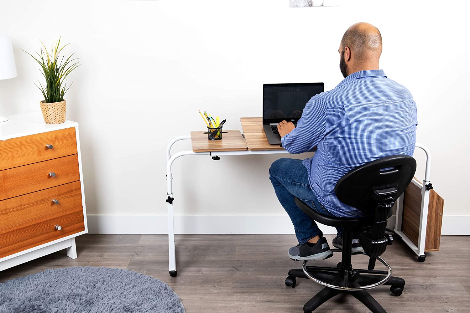 Over Bed Table Adjustable Home-Office-desks Brown - BED