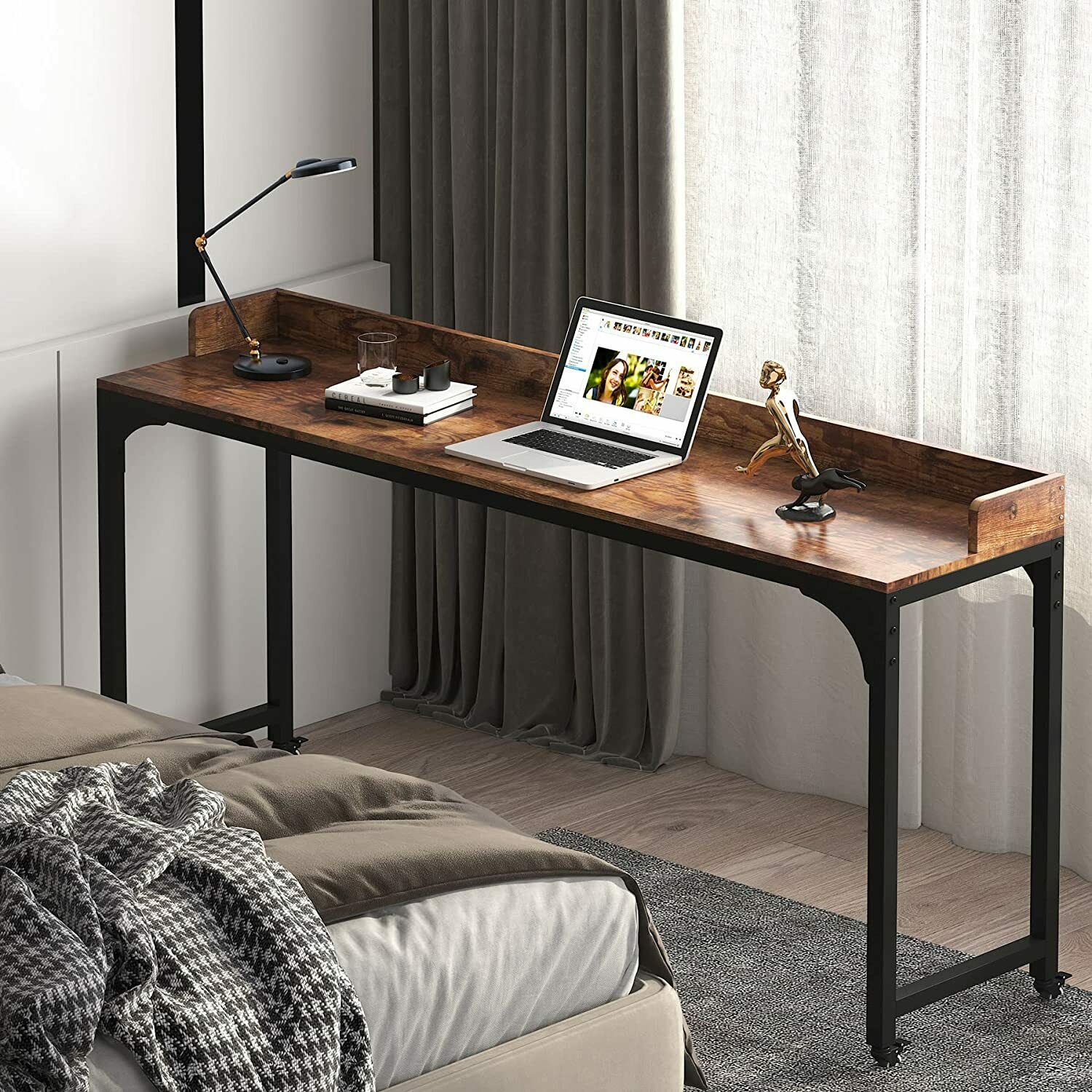 Overbed Table Heavy-Duty Rolling Bed Table Mobile Over