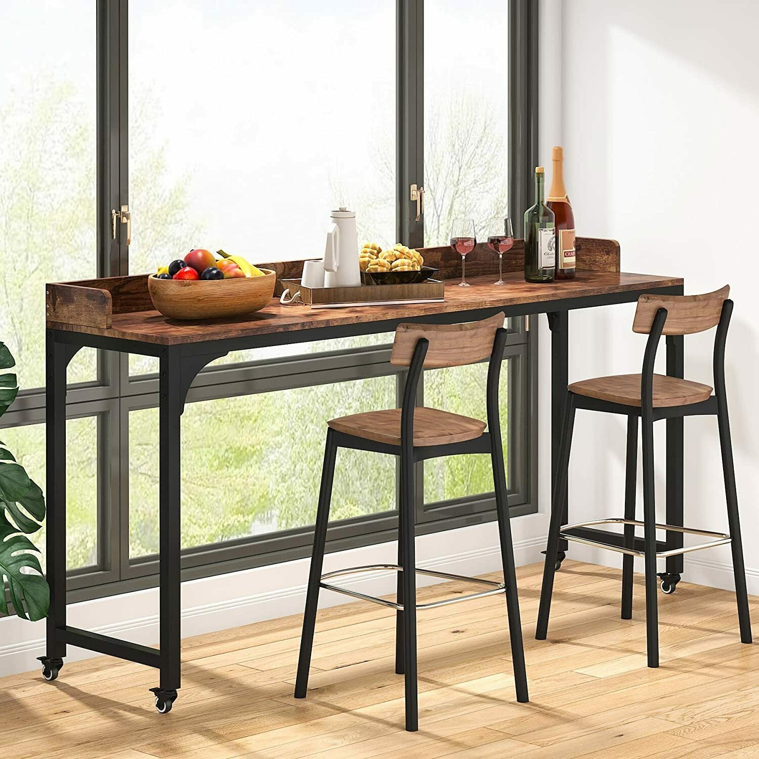 Overbed Table Heavy-Duty Rolling Bed Table Mobile Over