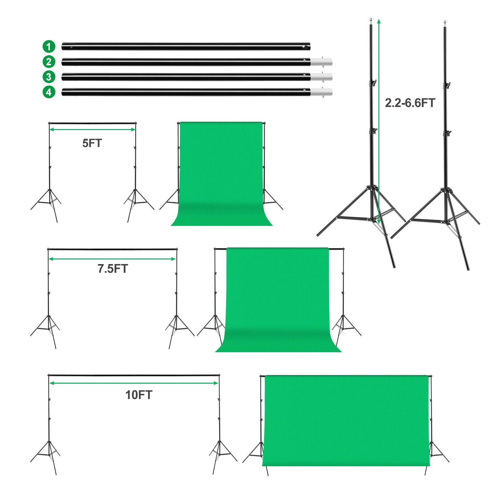 Photography Studio Lighting Kit Upgraded 100%Polyester