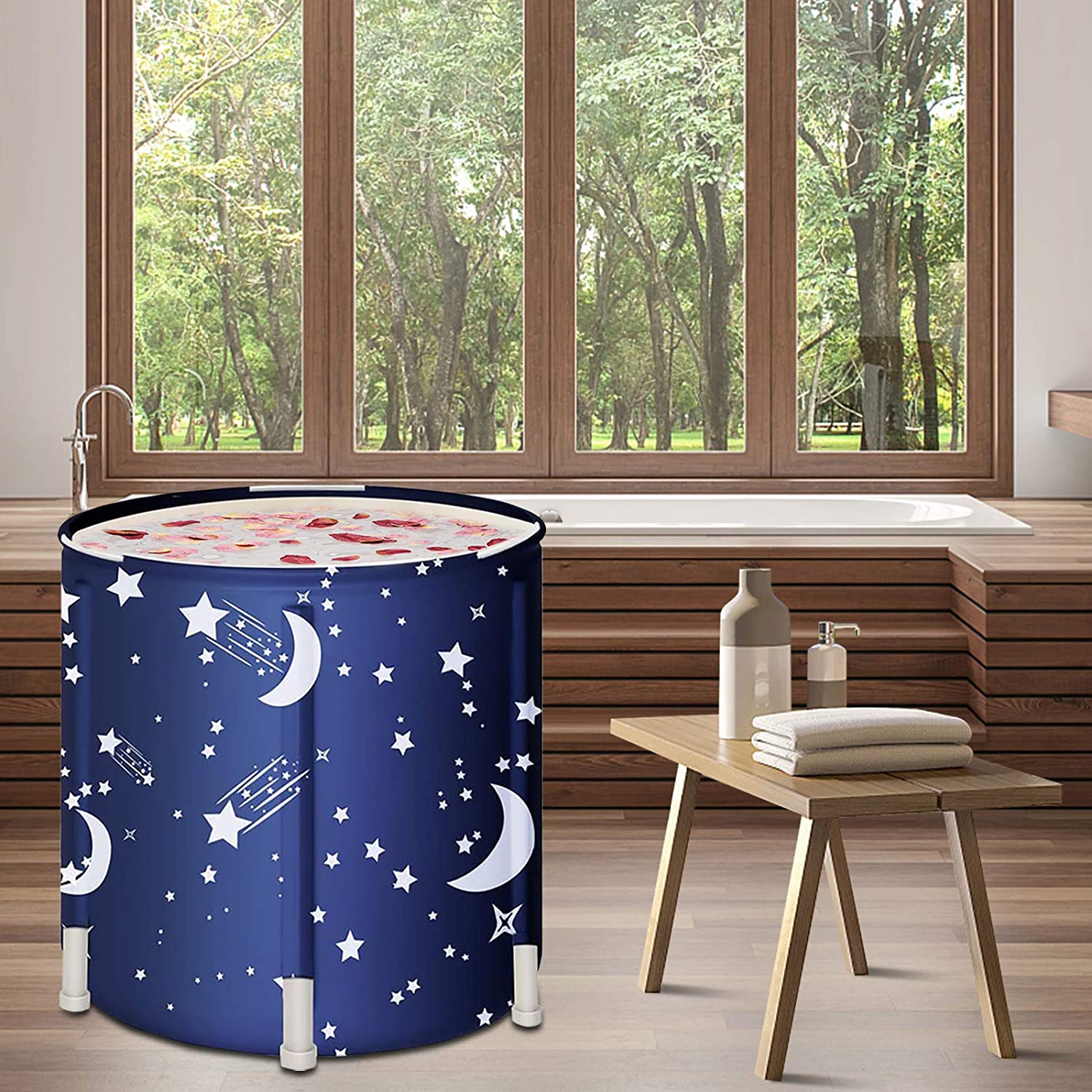 Portable Bathtub Japanese Soaking Freestanding Folding &