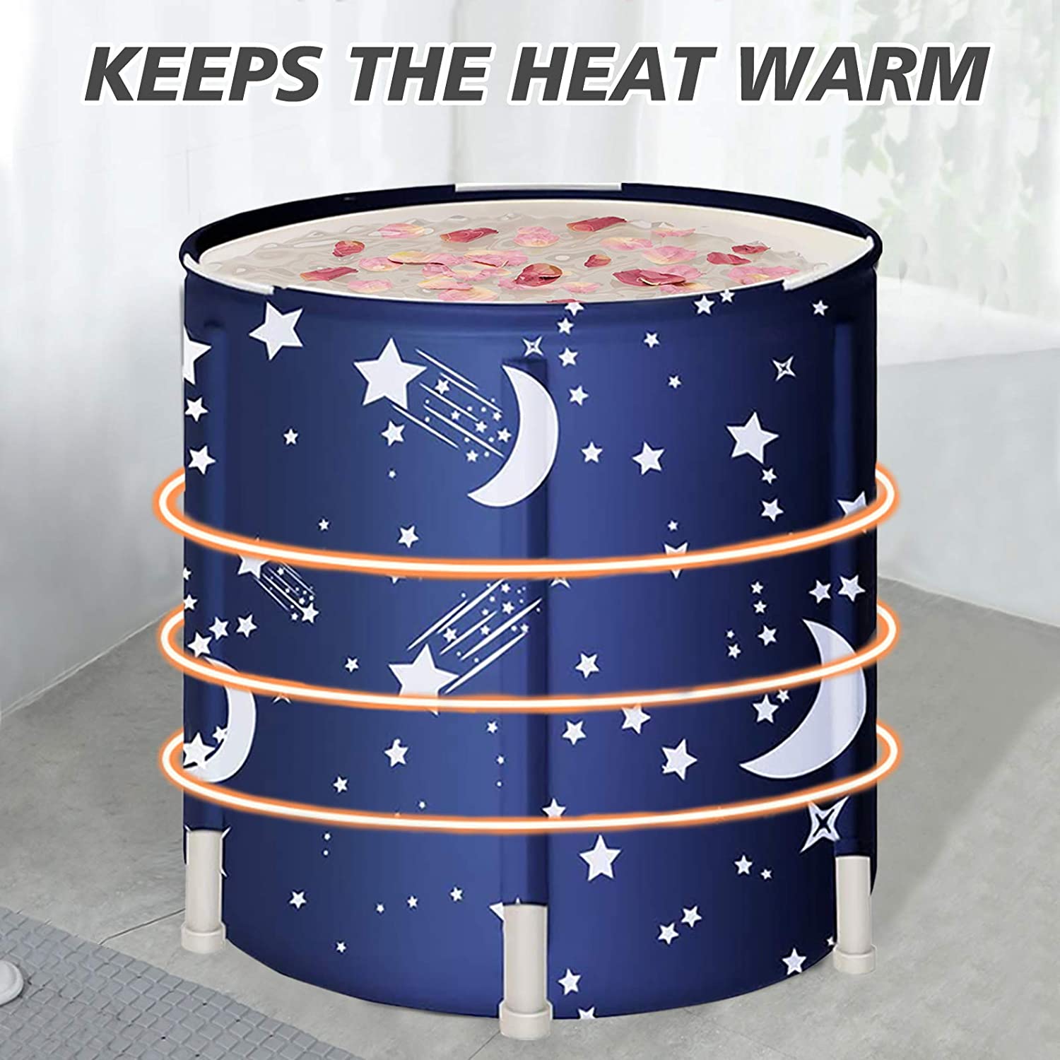 Portable Bathtub Japanese Soaking Freestanding Folding &