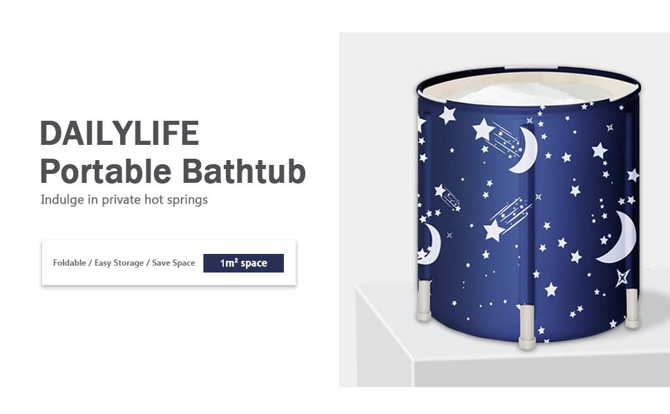 Portable Bathtub Japanese Soaking Freestanding Folding &