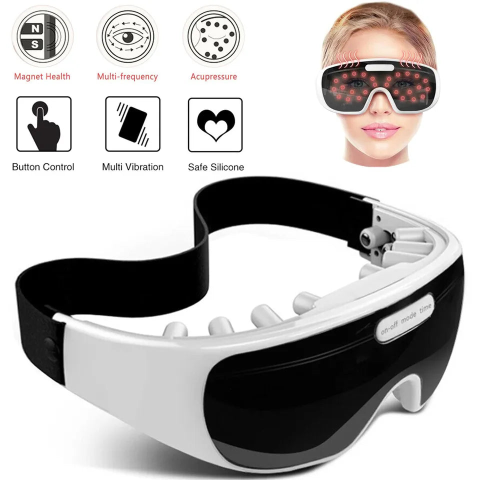 Electric Eye Massager I Magnetic Vibration Technology for Pain Relief and Fatigue Reduction