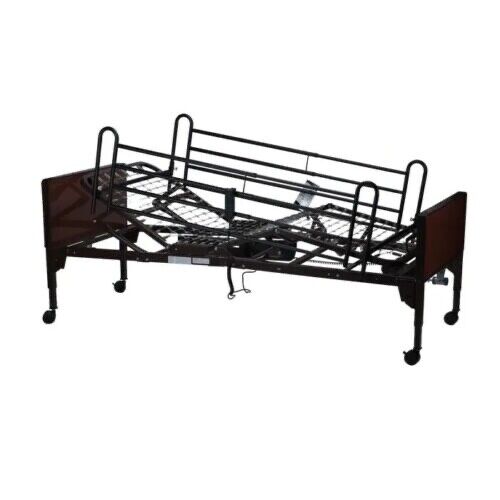 Full Electric Homecare Bed with Full Rail & Foam Mattress - Complete Comfort Solution