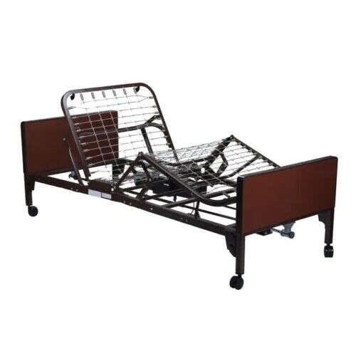 Full Electric Homecare Bed with Full Rail & Foam Mattress - Complete Comfort Solution