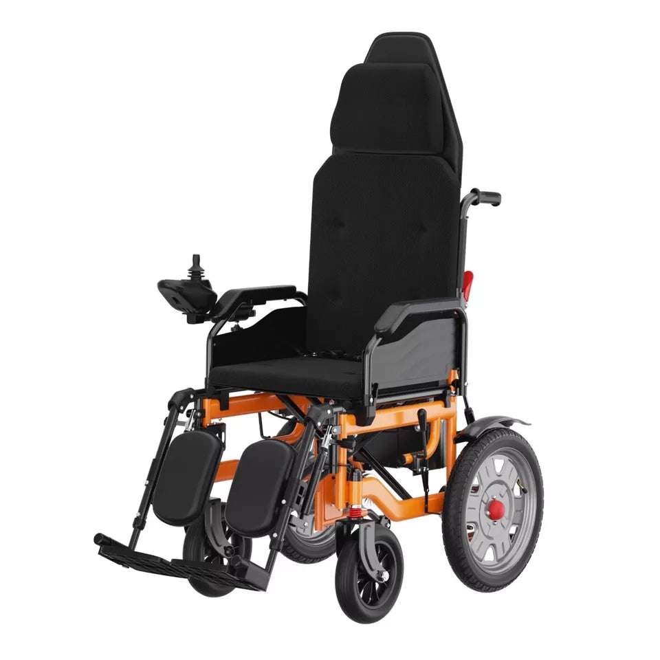 Reclining Foldable Electric Wheelchair Lightweight Full Lying Mobility Motorized MY891230