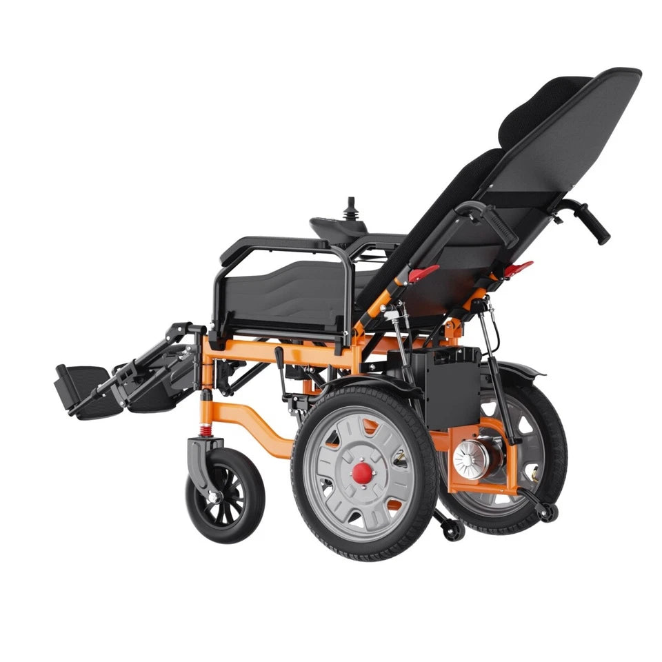 Reclining Foldable Electric Wheelchair Lightweight Full Lying Mobility Motorized MY891230