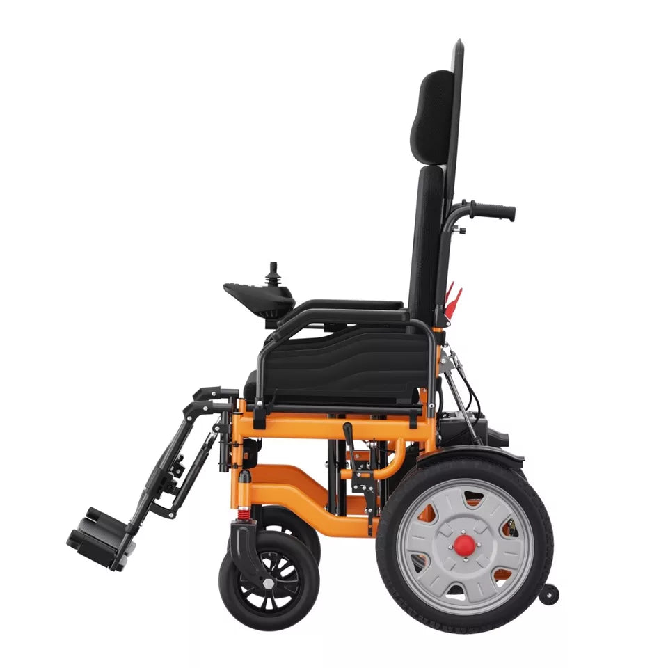 Reclining Foldable Electric Wheelchair Lightweight Full Lying Mobility Motorized MY891230