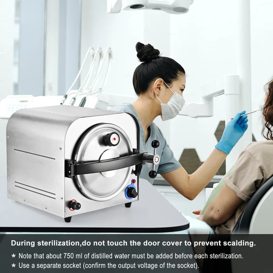 Experience Precision Sterilization: 14L Autoclave Steam Sterilizer for Dental and Medical Equipment – Automatic and Reliable